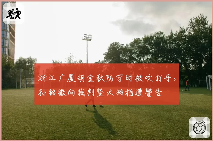 浙江广厦胡金秋防守时被吹打手,孙铭徽向裁判竖大拇指遭警告